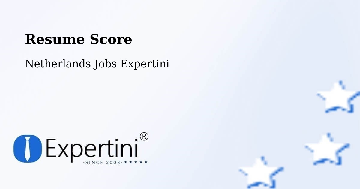 Resume Score & Job Description Match Tool – Wirdum - Netherlands Jobs Expertini